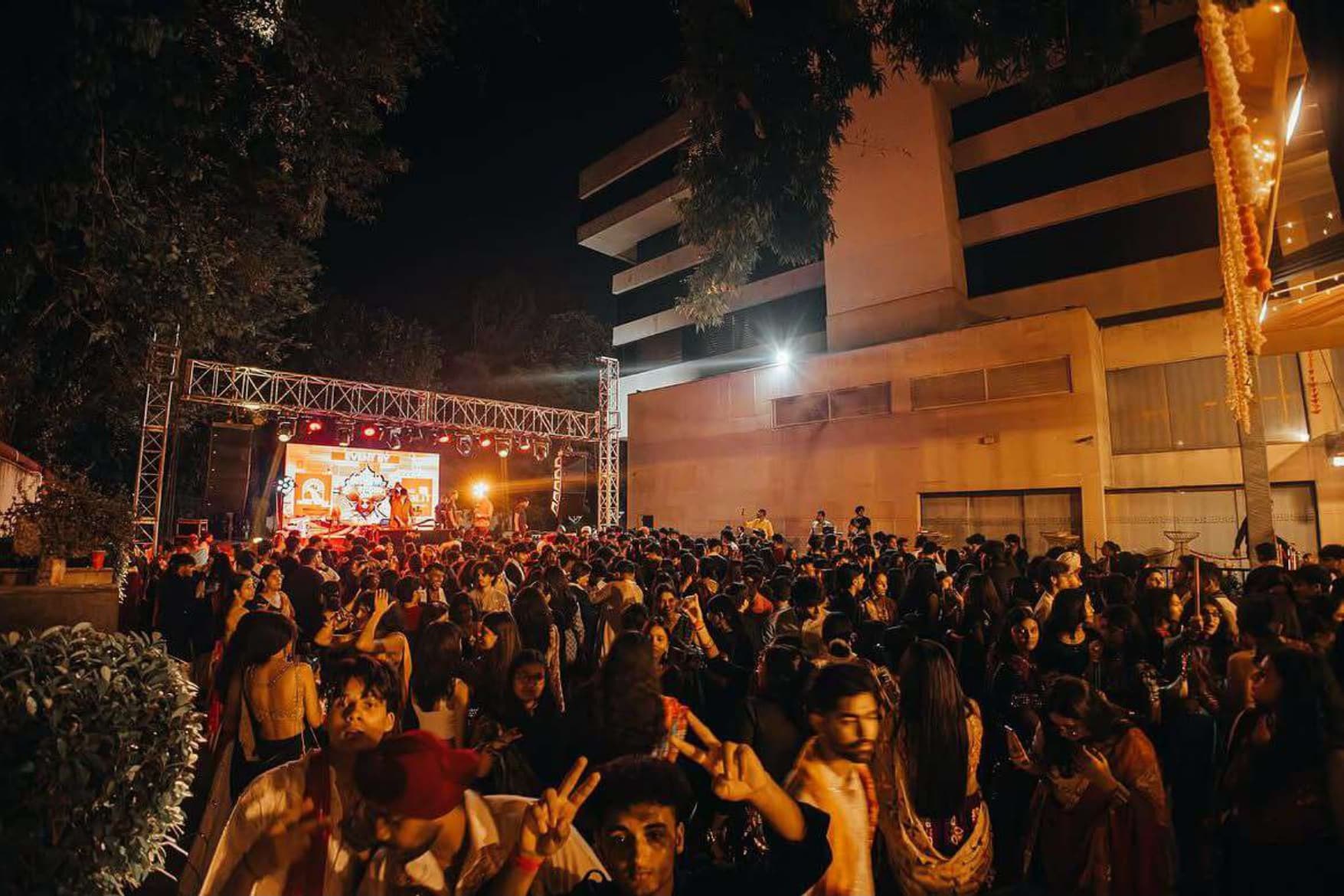 Last Year's Dandiya Night — Joyous Crowd Cheers